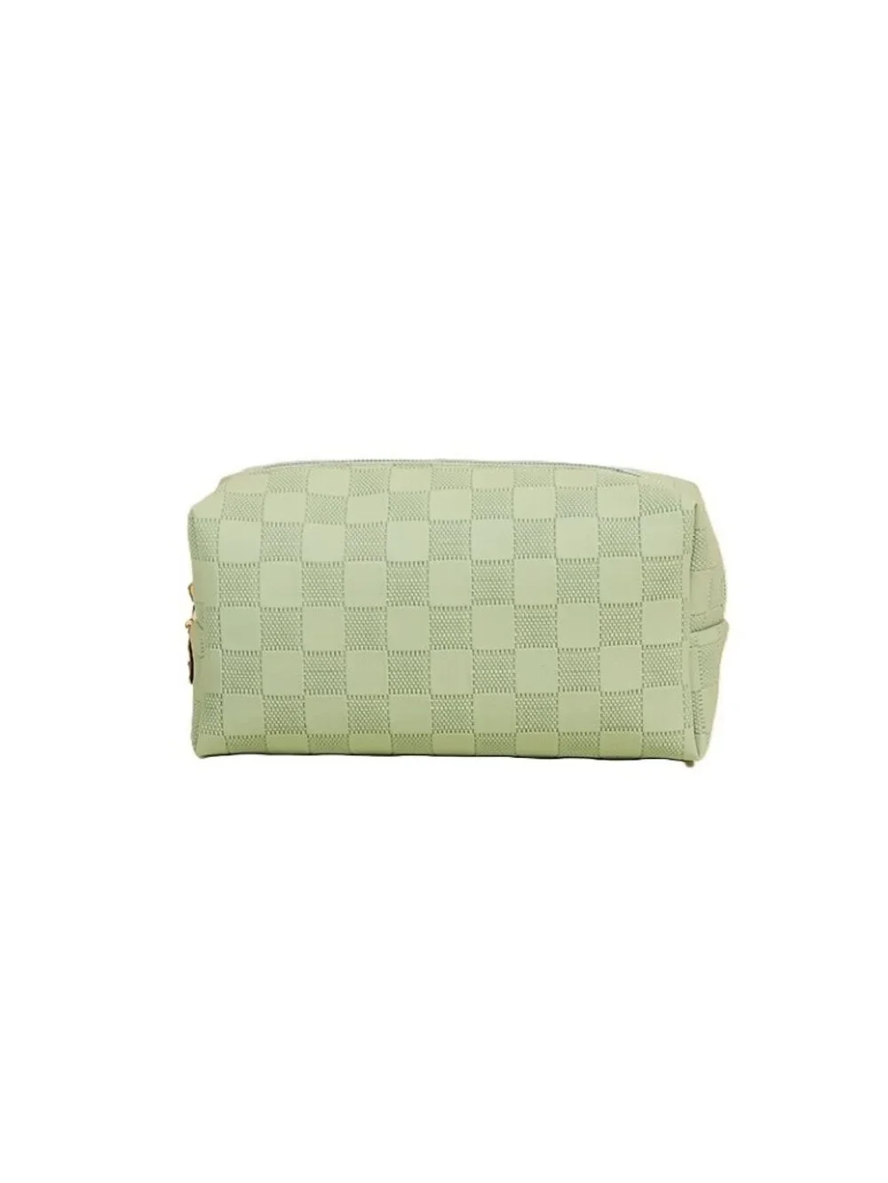 Checkered Zenana Cosmetic Makeup Pouch Zippered Bag